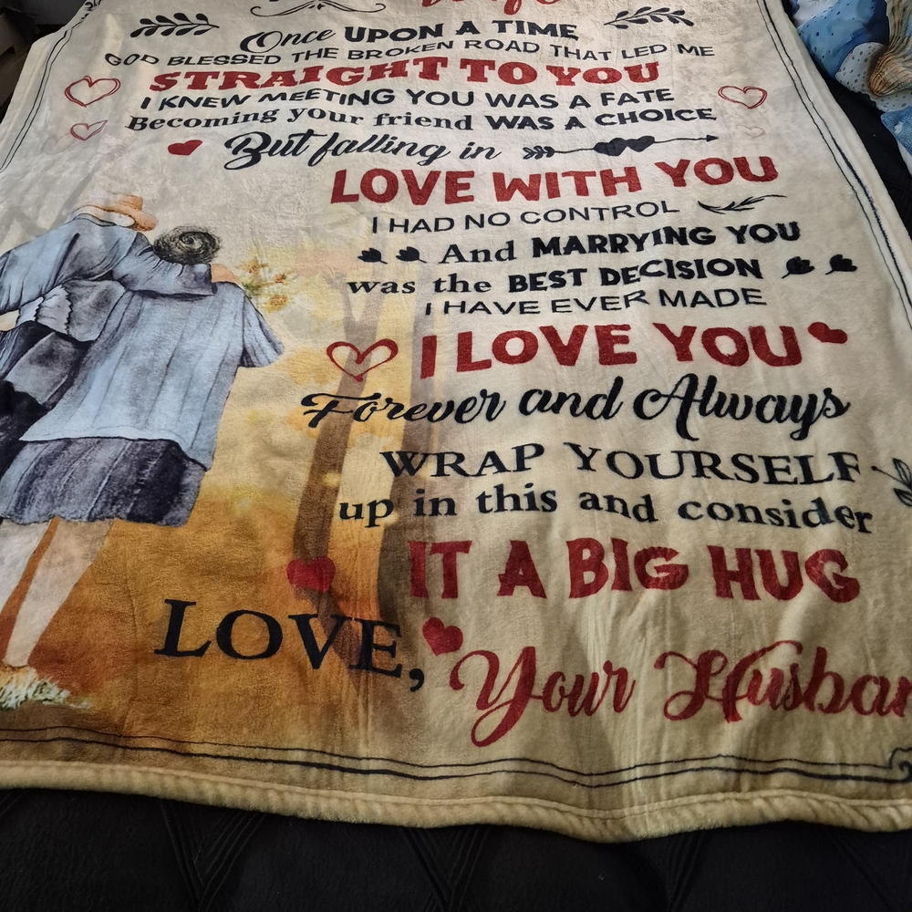 To My WIFE Soft And New Blanket